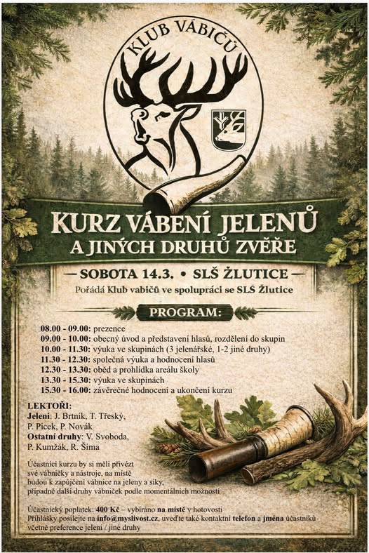 Pozvánka na Kurz vábení jelenů
